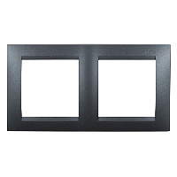 Дизайнерская рамка 2 местная, графит, 1500620-038 Simon, серия 15