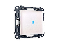 Комплект механизма 1-кл выключателя с подсветкой 10000K голубой свет, жемчуг, MA202020 Ambrella Volt, одноклавишный