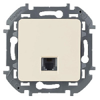 Дизайнерская розетка телефонная RJ-11, слоновая кость, 673821 Legrand, серия Inspiria