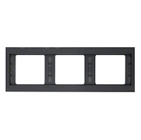 Дизайнерская рамка 3 местная, антрацитовый, матовый, 13737006 Berker, серия K.1