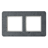Дизайнерская рамка 2 местная, бетон, текстурированный, 10126020 Berker, серия Q.7