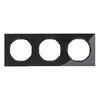 Дизайнерская рамка 3 местная, черный, глянцевый, 10132245 Berker, серия R.3