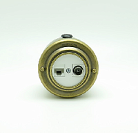 Ретро розетка комп. + ТВ белая, бронза, 400WBR Petrucci