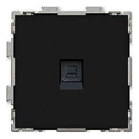 Дизайнерская розетка компьютерная RJ-45 кат. 5e, черный, PL-W201C-BCM CGSS, серия Практика