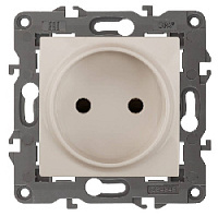 Дизайнерская розетка без заземления, слоновая кость, Б0034285 Эра, серия Elegance
