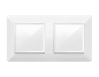 Дизайнерская рамка из термопластика 2 местная, белый глянец, AF110102 Ambrella Volt