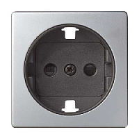 Накладка для розетки с заземлением, алюминий, 82041-33 Simon, серия 82