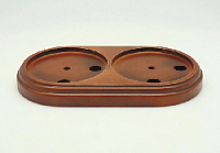 Подложка 2 местная, овал, "дуб почтенный", PE2OAK VINTAGE-BRASS