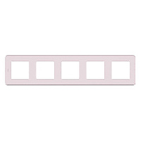 Дизайнерская рамка 5 местная, розовый, 673974 Legrand, серия Inspiria
