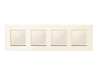 Дизайнерская рамка из термопластика 4 местная, бежевый глянец, AF250304 Ambrella Volt
