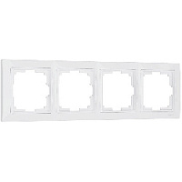 Дизайнерская рамка 4 местная, белый, поликарбонат, W0042001 Werkel