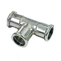Тройник для труб D22-15-22 Оцинкованная сталь, 30722152216 Villaris-loft