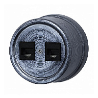 Розетка RJ45 компьютерная двойная, серебряный век, B1-302-11 BIRONI