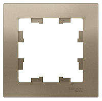 Дизайнерская рамка 1 местная, шампань, ATN000501 Schneider Electric, серия Atlas Design