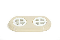 Подложка 2 местная, овал, слоновая кость, ПК.0.2.2.03 Interior Electric