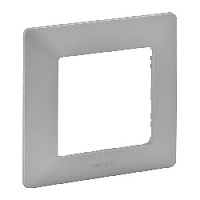 Дизайнерская рамка 1 местная, алюминий, 754137 Legrand, серия Valena Life