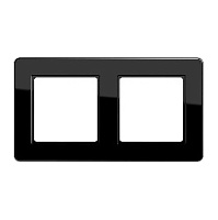 Дизайнерская рамка 2 местная, черный, AF582BFSW Jung, серия A Flow