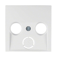 Центральная панель розетки TV, полярная белизна, глянцевый, 12038989 Berker, серия S.1