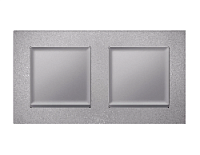 Дизайнерская рамка из термопластика 2 местная, сталь матовый, AF220502 Ambrella Volt