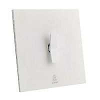 Дизайнерский выключатель / звонок Aura Белый лед, BAWDBE Bonze