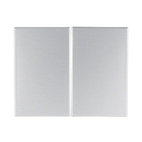 Двойная клавиша выключателя, алюминий, матовый лак, 14357003 Berker, серия K.5