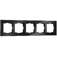 Дизайнерская рамка 5 местная, черный алюминий, W0051708 Werkel