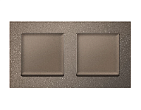 Дизайнерская рамка из термопластика 2 местная, темная бронза матовый, AF220632 Ambrella Volt