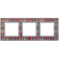 Дизайнерская рамка 3 местная, прозрачный, Б0034505 Эра, серия Elegance