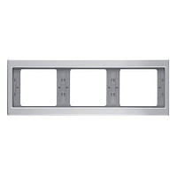 Дизайнерская рамка 3 местная, алюминий, матовый лак, 13737003 Berker, серия K.5