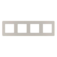 Дизайнерская рамка 4 местная, шампань, 673968 Legrand, серия Inspiria