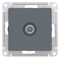 Дизайнерская розетка TV проходная, грифель, ATN000792 Schneider Electric, серия Atlas Design