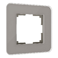 Дизайнерская рамка 1 местная, дымчатый, стекло, W0012417 Werkel