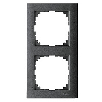Дизайнерская рамка 2 местная, антрацит, MTN4020-3614 Schneider Electric, серия Merten System M-Pure