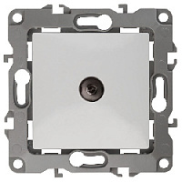 Дизайнерская розетка TV, белый, Б0027431 Эра, проходная, серия 12