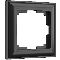 Дизайнерская рамка 1 местная, черный матовый, поликарбонат, W0012208 Werkel