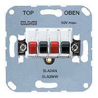 Механизм аудио-розетки двойной, белый, SLA2WW Jung