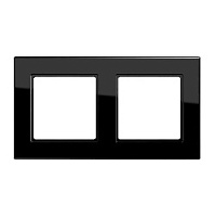 Дизайнерская рамка 2 местная, черный, A5582BFSW Jung, серия A 550