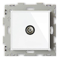 Дизайнерская розетка телевизионная, белый, GL-W201V-WCG CGSS, серия Эстетика