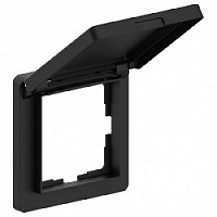 Дизайнерская рамка влагозащищенная 1 местная, черный, 85506PB Wedder, серия R2, IP44