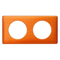 Дизайнерская рамка 2 местная, оранж пунктум, 068762 Legrand, серия Celiane