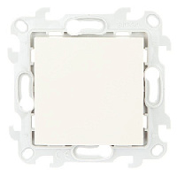 Дизайнерский выключатель, слоновая кость, 2450201-031, Simon, одноклавишный проходной, серия 24 Harmonie