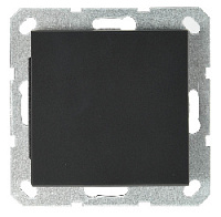 Дизайнерский выключатель, матовый черный, 83012PB, Wedder, одноклавишный, проходной