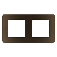 Дизайнерская рамка 2 местная, бронза, 673949 Legrand, серия Inspiria