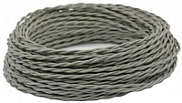 Ретро кабель витой электрический (50м) 3*4, серый, серия Twist, Interior Electric
