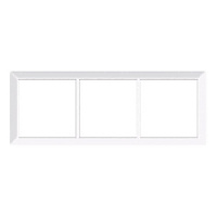 Дизайнерская рамка 3 местная, белый, PL-P103-WCG CGSS, серия Практика