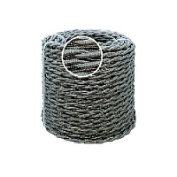 Ретро кабель витой электрический, 3*4, серый, Edisel