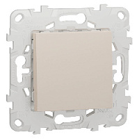 Дизайнерский выключатель, бежевый, NU520144 Schneider Electric, одноклавишный, серия Unica New