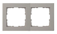 Дизайнерская рамка 2 местная, серый матовый, 81002SCGM Wedder, серия R1