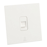 Дизайнерская розетка компьютерная RJ45 кат. 6 Aura Белый лед, BAWIRJ456 Bonze