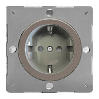 Ретро розетка с заземлением Pewter Effect, олово/серый, EG5FGR Varilight